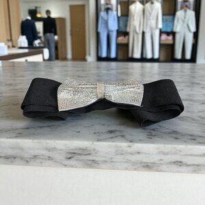 Glitter Bow Stretch Waist Belt